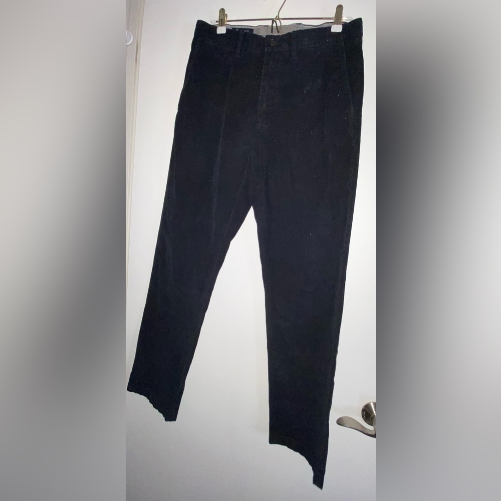 J. Crew Pants Men’s 30 W x 32 L Dark Navy Blue Corduroy Straight Leg 100% Cotton